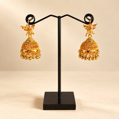 GOLDEN FLORAL JHUMKA