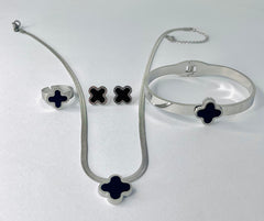 4-Piece Jewelry Set – Bracelet, Bangle & Earrings