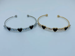 Ebony Heart Bangle