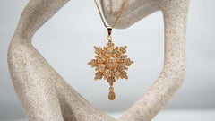 GOLD FLORAL NECKLACE