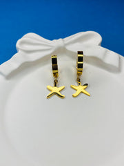 GOLDEN STAINLESS DROPS (3- pairs)