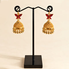 GOLDEN FLORAL JHUMKA