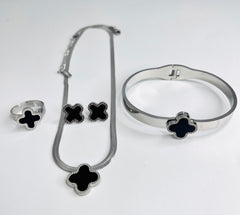 4-Piece Jewelry Set – Bracelet, Bangle & Earrings