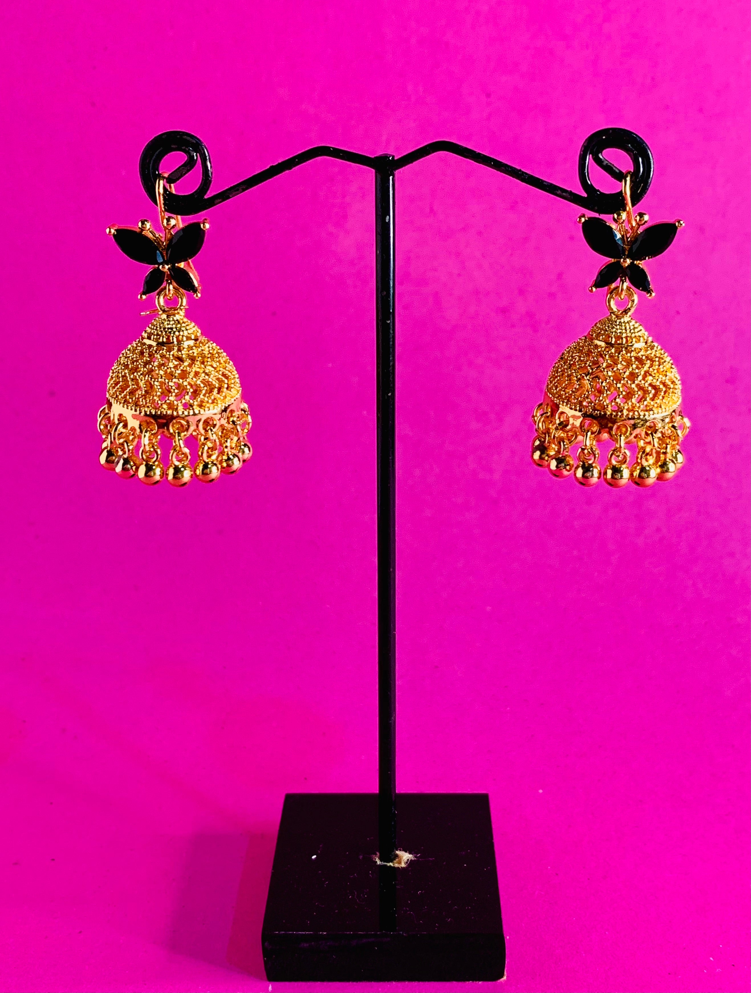 GOLDEN FLORAL JHUMKA
