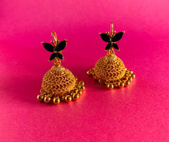GOLDEN FLORAL JHUMKA