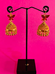 GOLDEN FLORAL JHUMKA