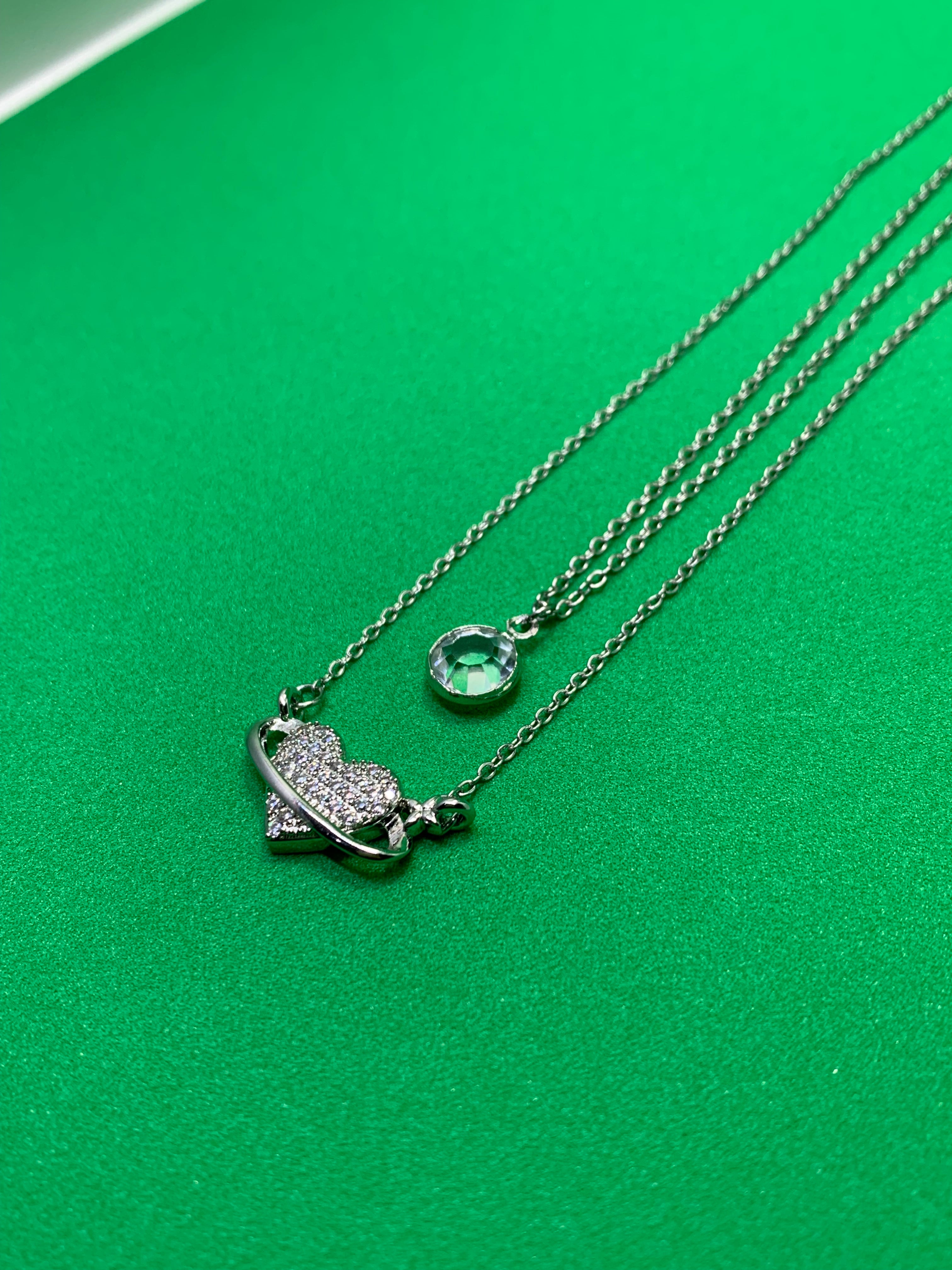ORBIT HEART NECKLACE
