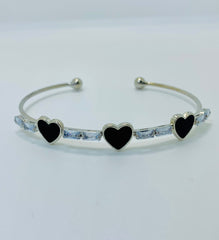 Ebony Heart Bangle