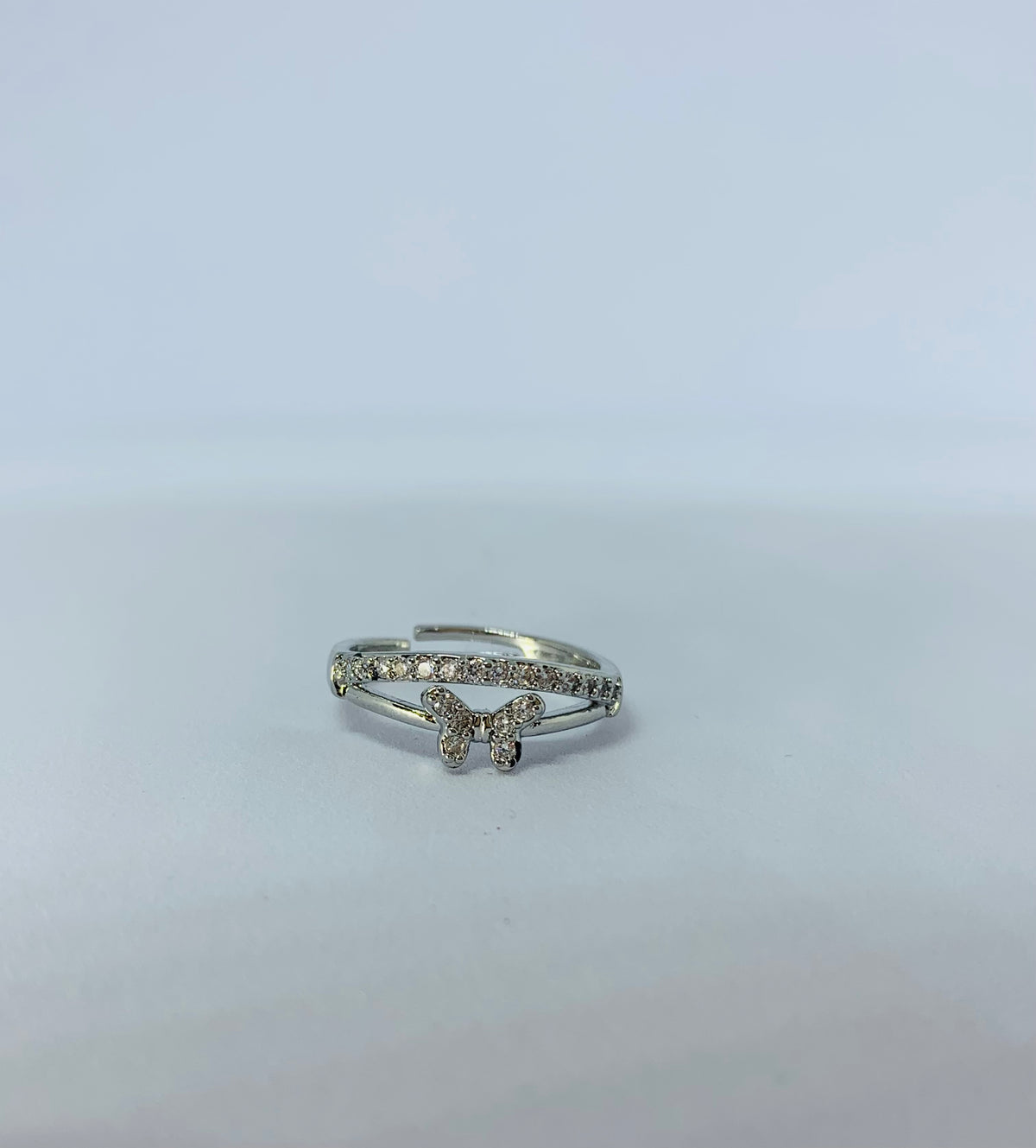 CRYSTAL BUTTERFLY RING