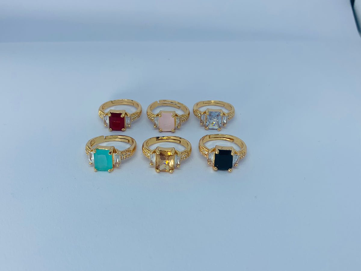 RECTANGLE STONE RING