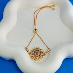 RADIANT RUBY BLOOM BRACELET