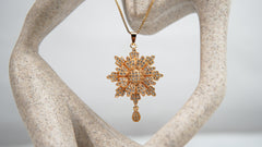 GOLD FLORAL NECKLACE